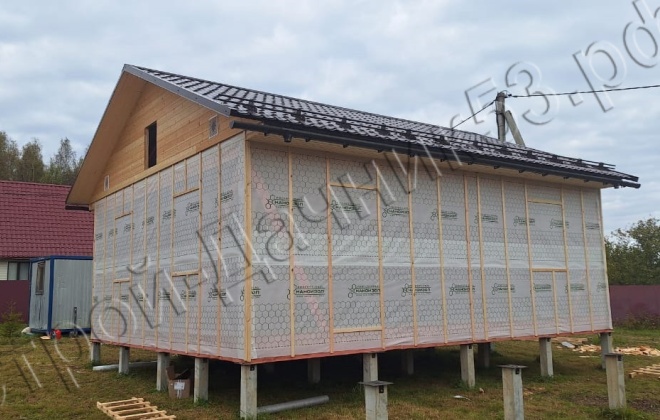 3 Каркасный дом Д-139, 8х7м, 62 М², Московская область, Сергиево  Посадский район, ДНТ Удачное (20)